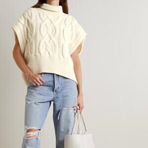 Citizens of Humanity cashmere cable knit sweater Besette sleeveless sz Sm